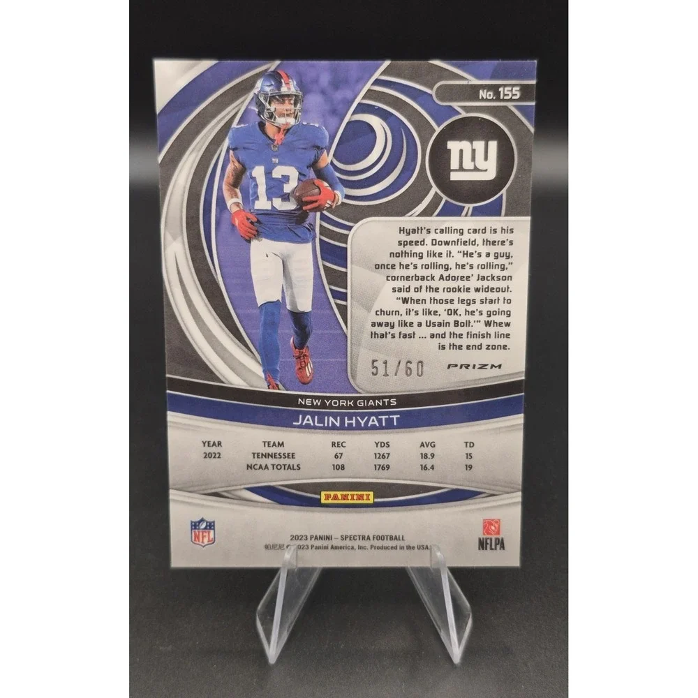 2023‎ Panini Spectra Jalin Hyatt #155 Rookie Intersteller /60 (RC) Giants